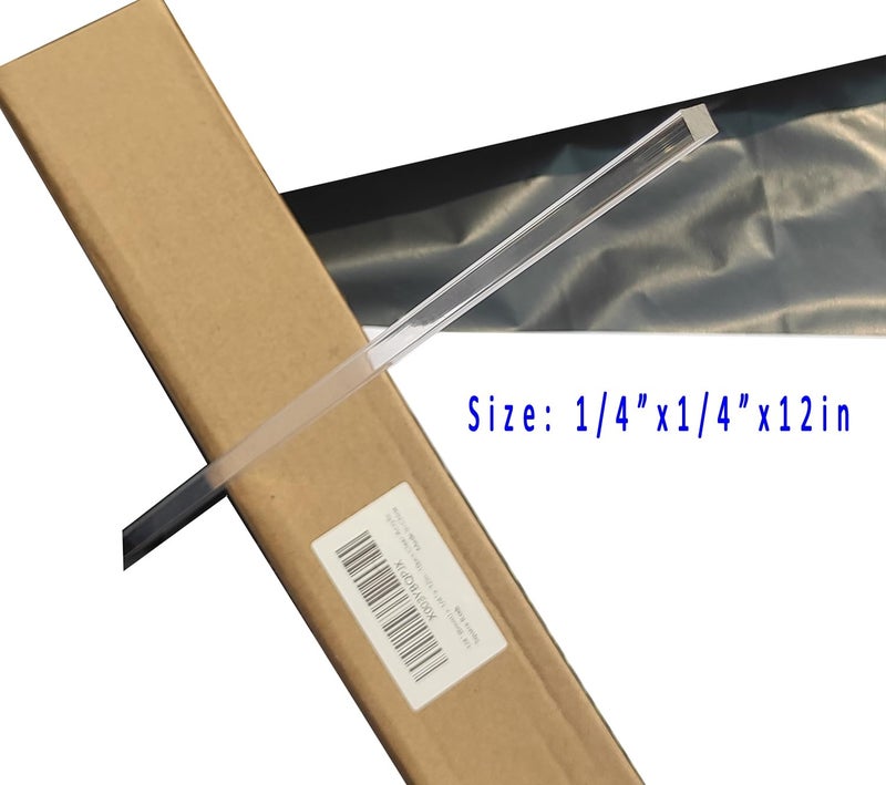 Eliphs Clear Acrylic Square Rods PLEXIGLASS Lucite Plastic Rod (1/4" x1/4",10pcs, Acrylic Square rods-12in) - Image 4
